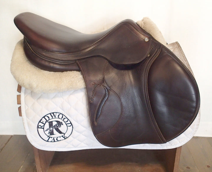 17.5" Antares Evolution D Saddle - Full Buffalo - 2022 - 3AA Flaps - 4.75" dot to dot (286)
