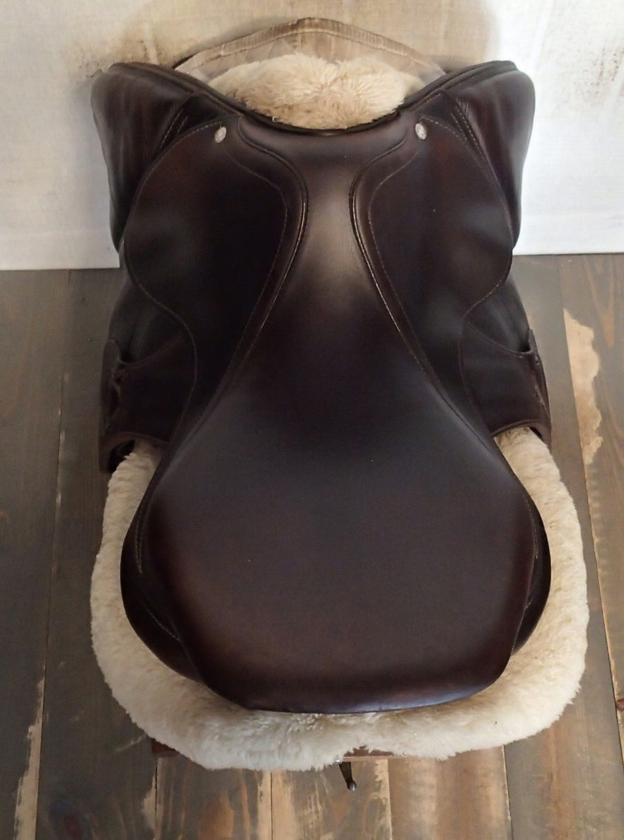 17.5" Antares Evolution D Saddle - Full Buffalo - 2022 - 3AA Flaps - 4.75" dot to dot (286)