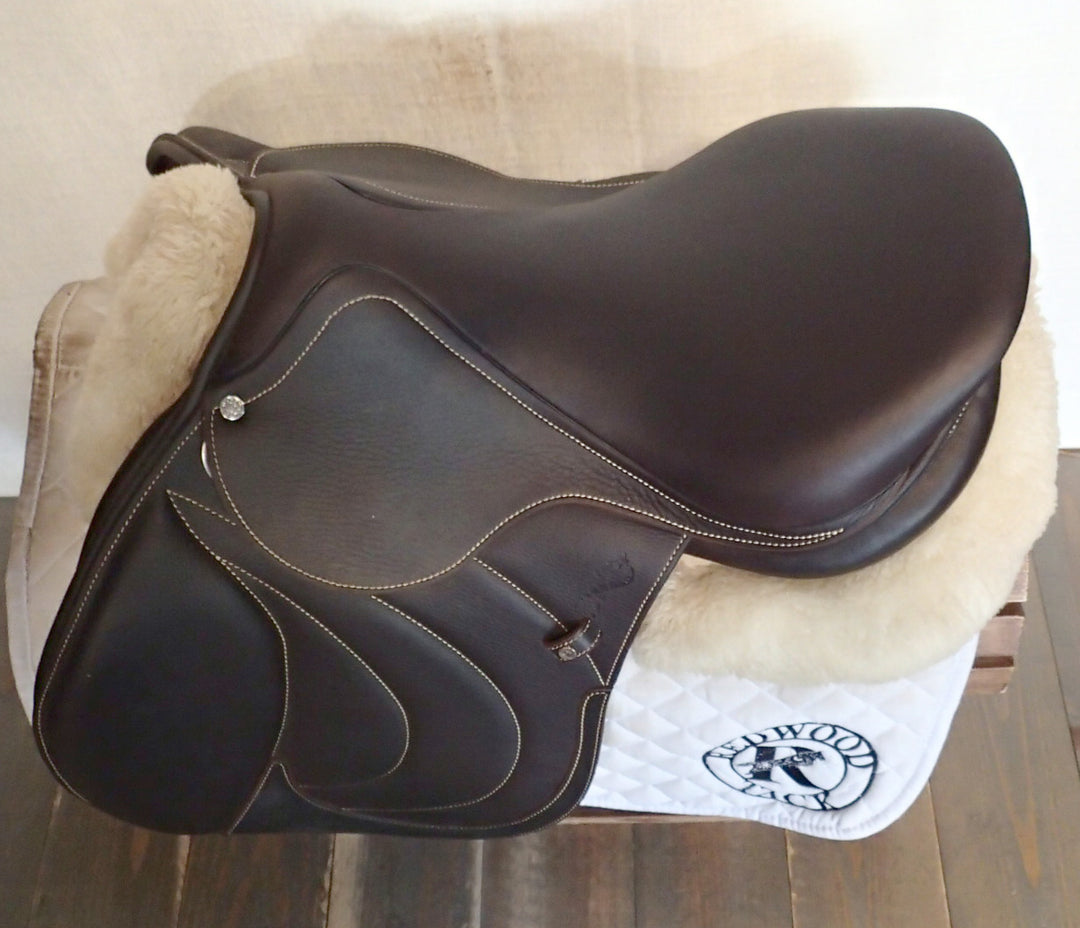 17" Antares Contact Saddle - Full Buffalo - 2021 - 2NB Flaps - 4.75" dot to dot