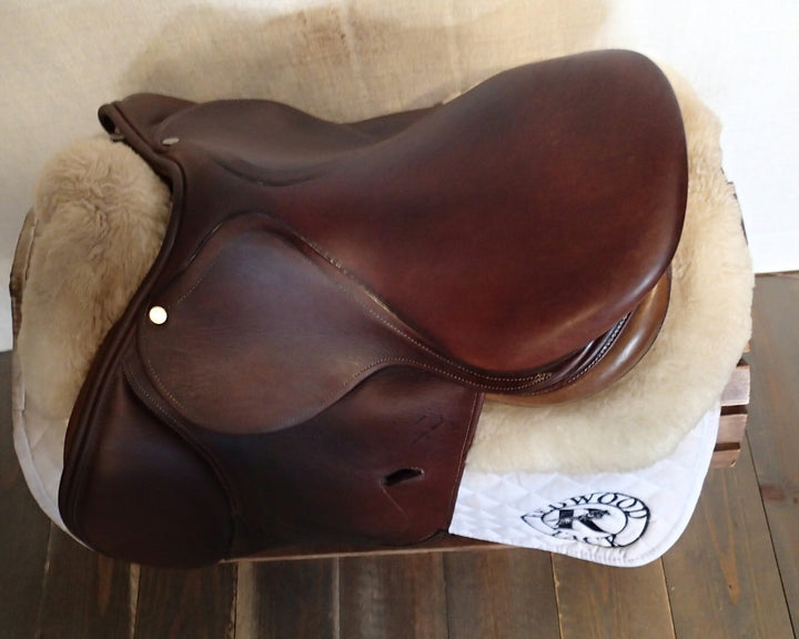 15.5" Antares DJ Saddle - Full Buffalo - 2014 - 0 Flaps - 4.5" dot to dot