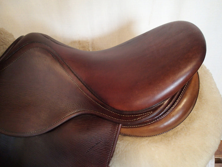 15.5" Antares DJ Saddle - Full Buffalo - 2014 - 0 Flaps - 4.5" dot to dot