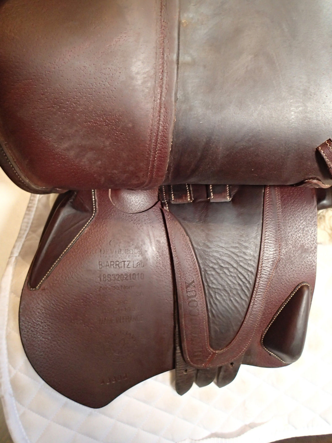 18" Devoucoux Biarritz Lab Saddle - 2018 - 3A Flaps - 4.75" dot to dot