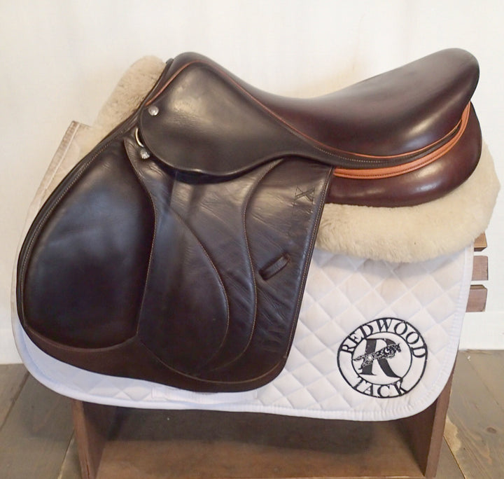 17.5" Devoucoux Biarritz O Saddle - Full Buffalo -2017 -  3AAB Flaps - 4.75" dot to dot