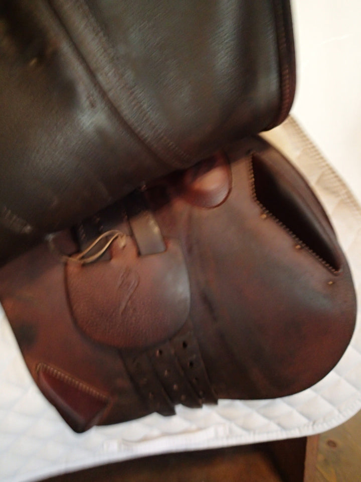 17" Antares Contact Saddle - Full Buffalo - 2020 - 2N Flaps - 4.75" dot to dot (345)