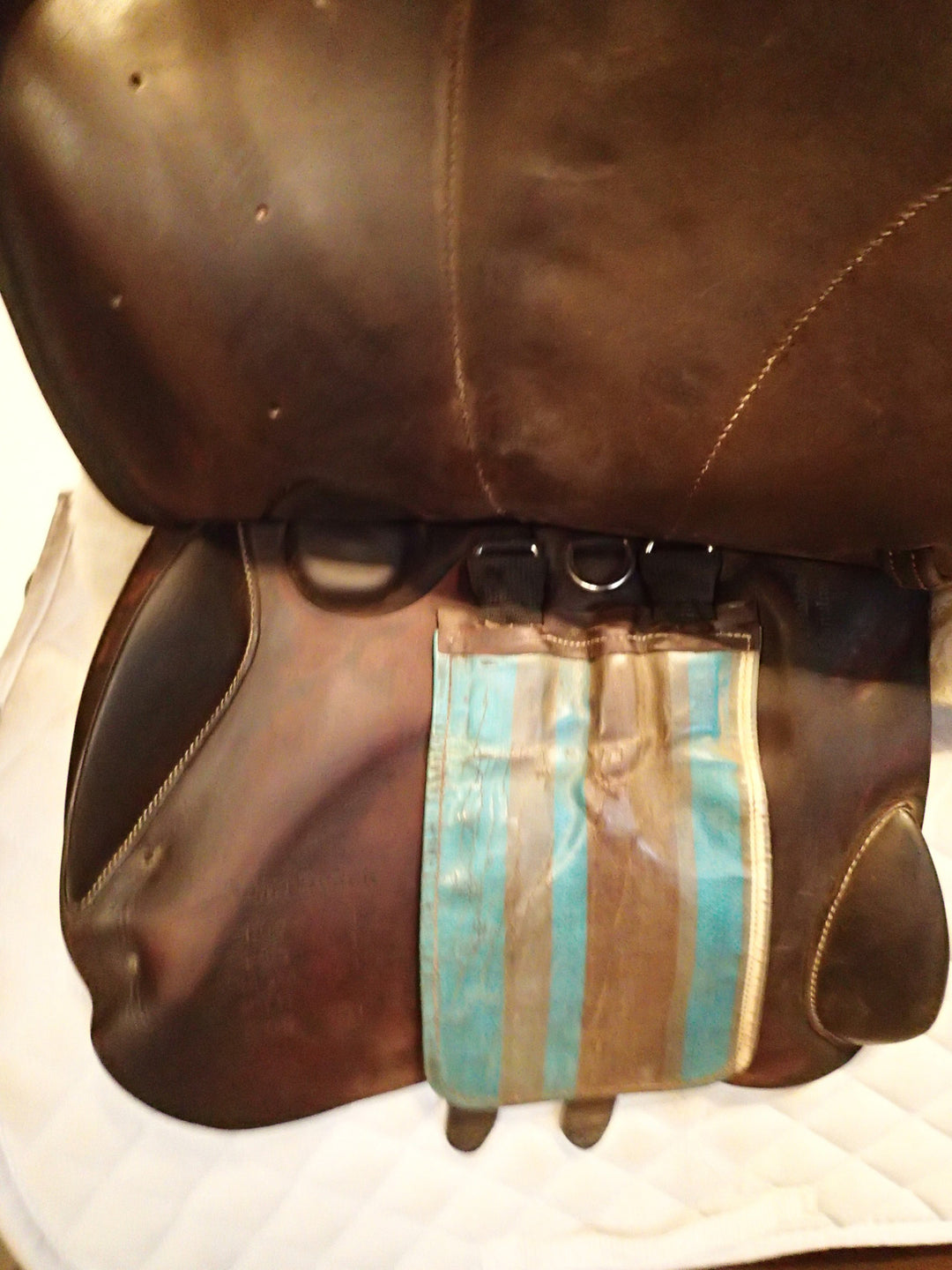 16.5" Voltaire Palm Beach Saddle - Full Buffalo - 2015 - 1A Flaps - 4.75" dot to dot - FIN panels