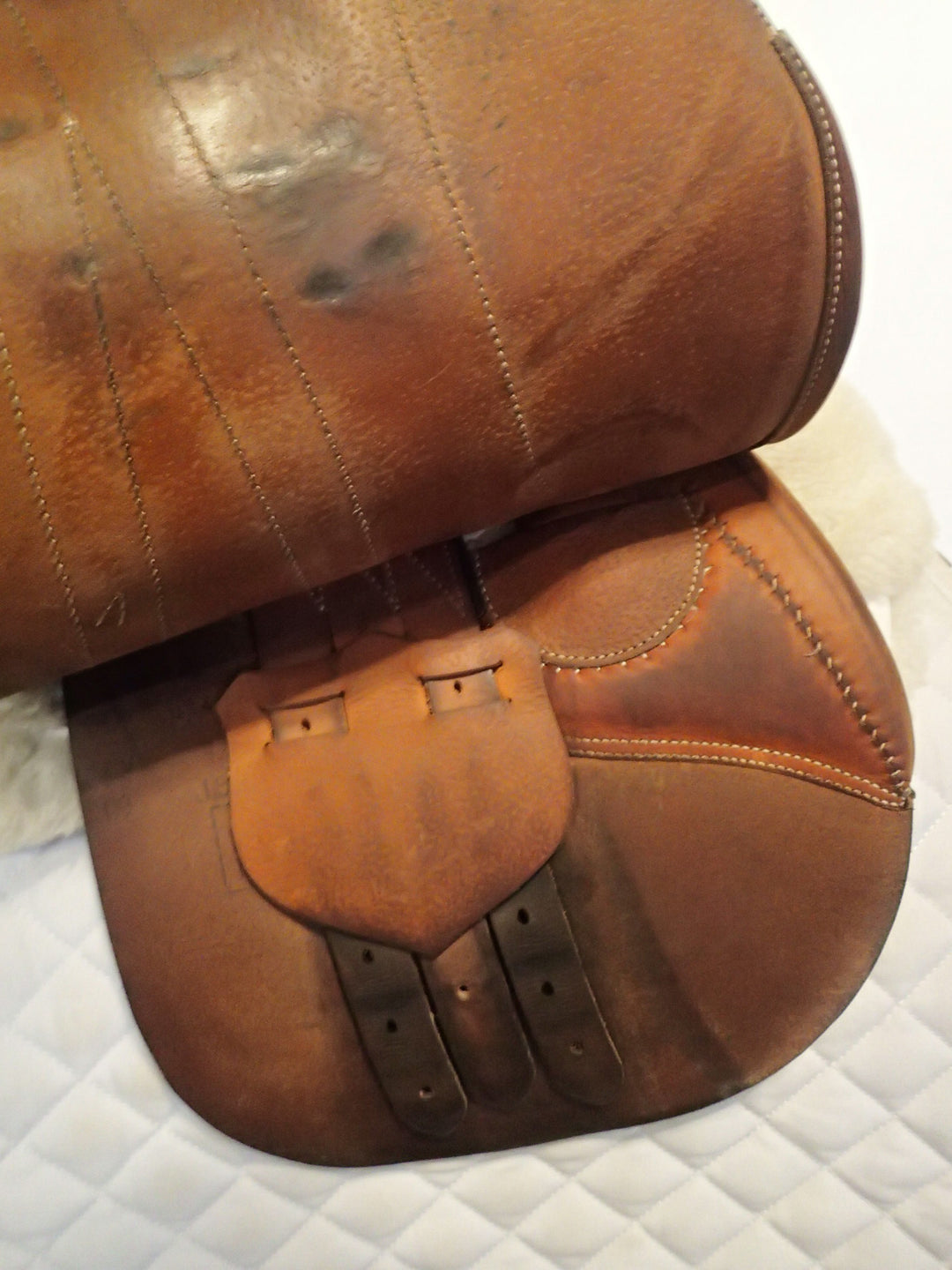 14" Baby Butet Premium Saddle - Full Calfskin - 2019 - 0 Flaps - 4.75" dot to dot