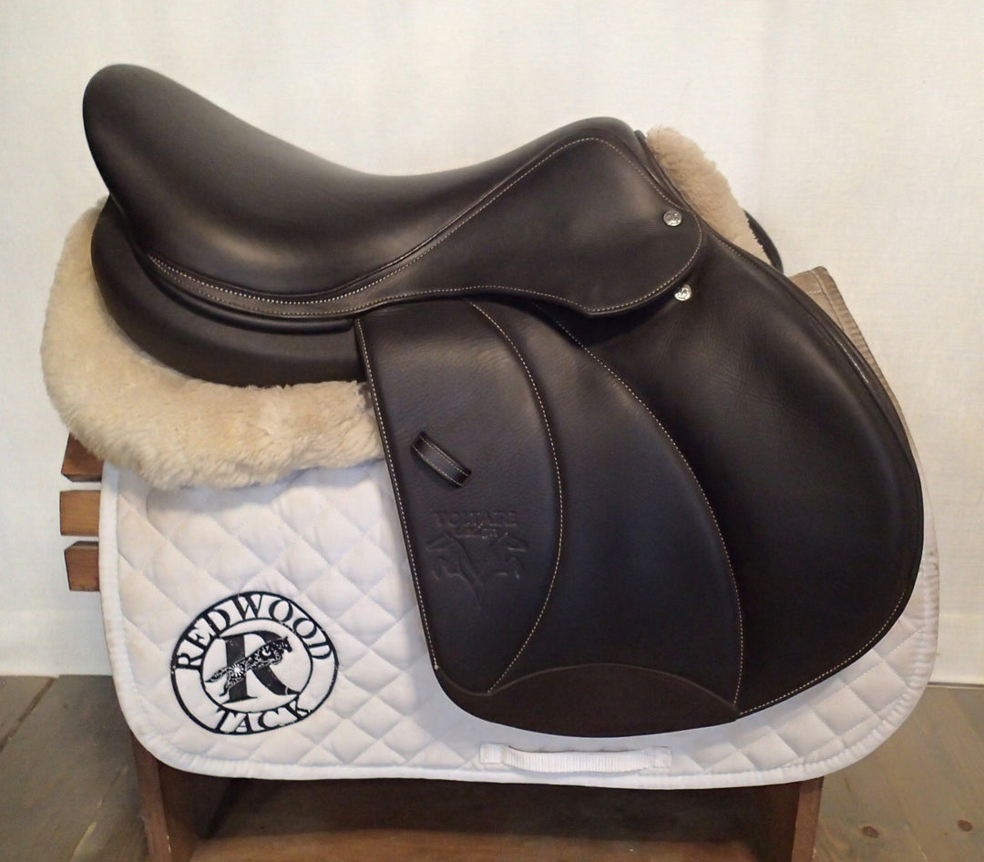 17.5" Voltaire Stuttgart Saddle - Full Buffalo - 2019 - 3AA Flaps - 4.5" dot to dot - Pro Panels (387)