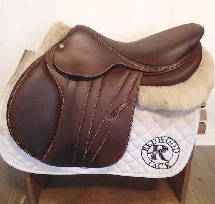 17.5" Butet Premium Saddle - Full Calfskin - 2025 - L Seat - 2.25 Flaps - 4.25" dot to dot (397)