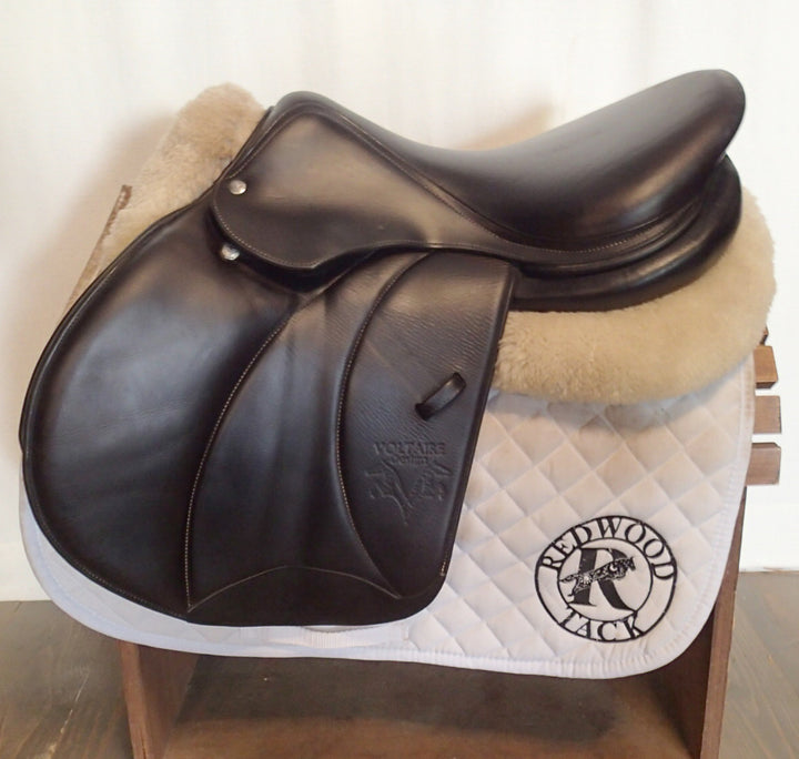 17.5" Voltaire Palm Beach Saddle - Full Buffalo - 2021 - 3AA Flaps - 4.75" dot to dot - XFIN Panels