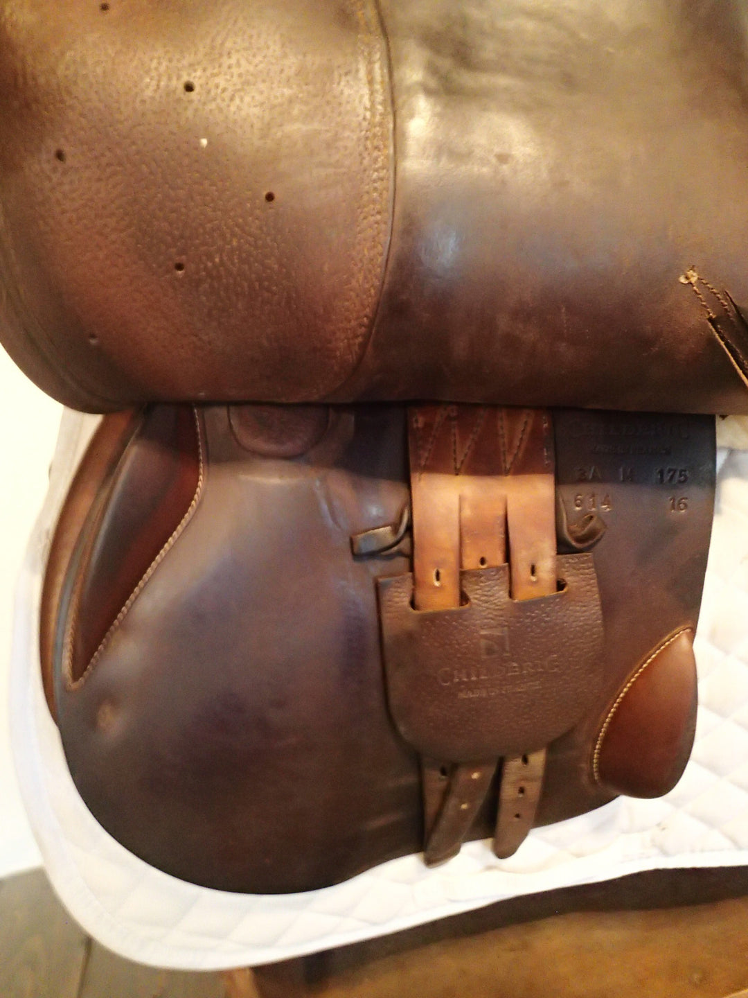 17.5" Luc Childeric Model M Saddle - 2016 - 3A Flaps - 4.5" dot to dot