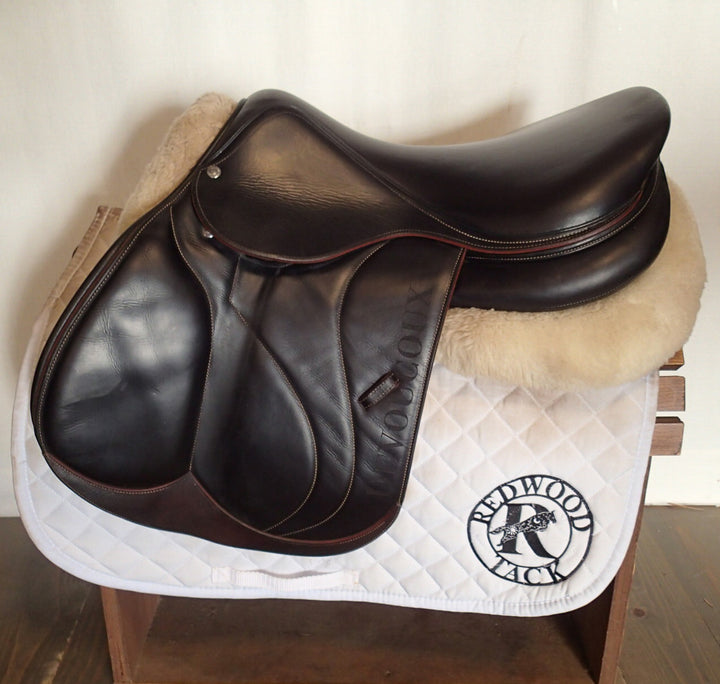 17.5" Devoucoux Biarritz O Saddle - Full Buffalo - 2017 - 2AB Flaps - D3D - 5" dot to dot