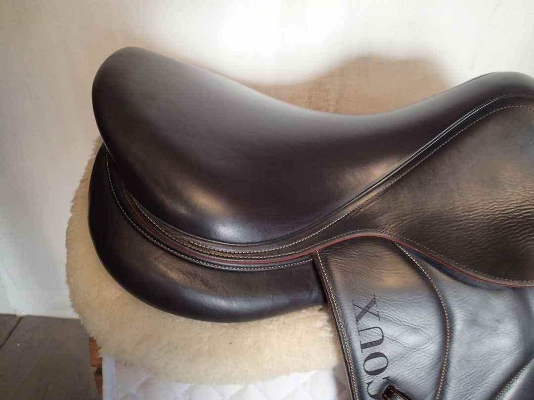 17.5" Devoucoux Biarritz O Saddle - Full Buffalo - 2017 - 2AB Flaps - D3D - 5" dot to dot