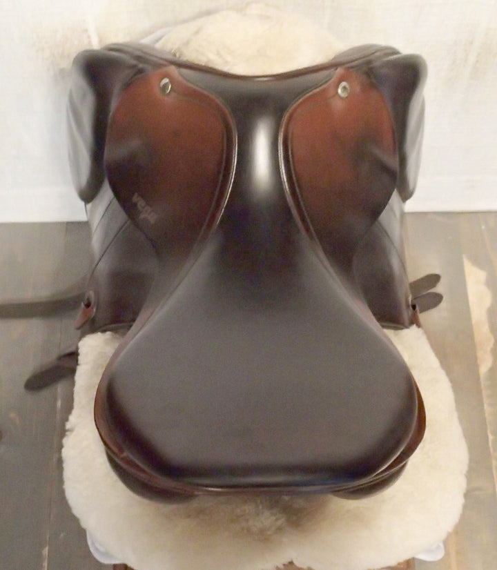 17" Amerigo Vega Monoflap Saddle - 2016 - Full Buffalo - Wool Flocked - 5.25" dot to dot