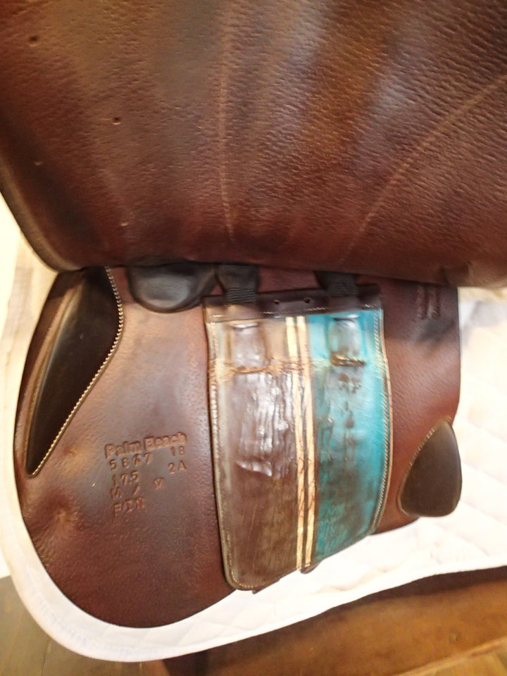 17.5" Voltaire Palm Beach Saddle - Full Buffalo - 2018 - 2A Flaps - 4.75" dot to dot - XFIN Panels