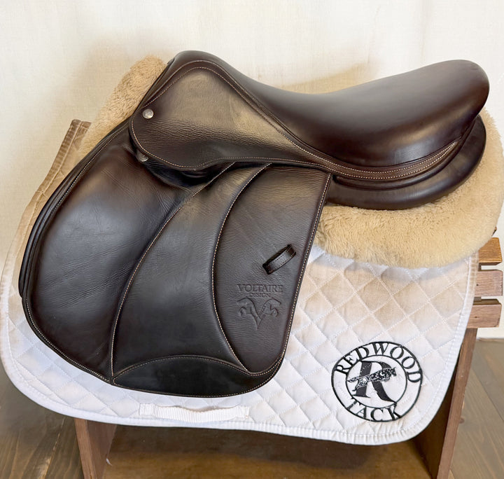 17.5" Voltaire Palm Beach Saddle - 2023 - Full Buffalo - 2A Flaps - 4.75" dot to dot - Pro Panels (481)