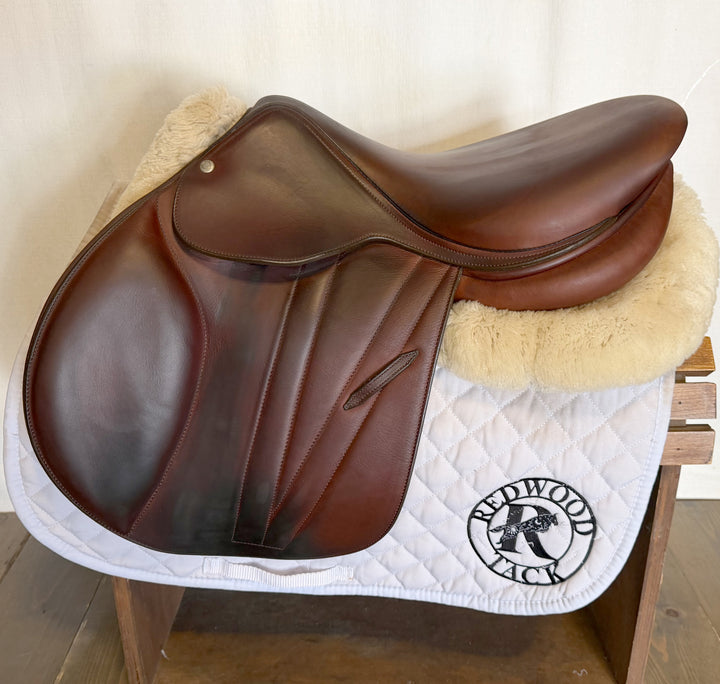 17.5" Butet Premium Saddle - Full Calfskin - 2025 - L Seat - 2.25 Flaps - 4.25" dot to dot (482)
