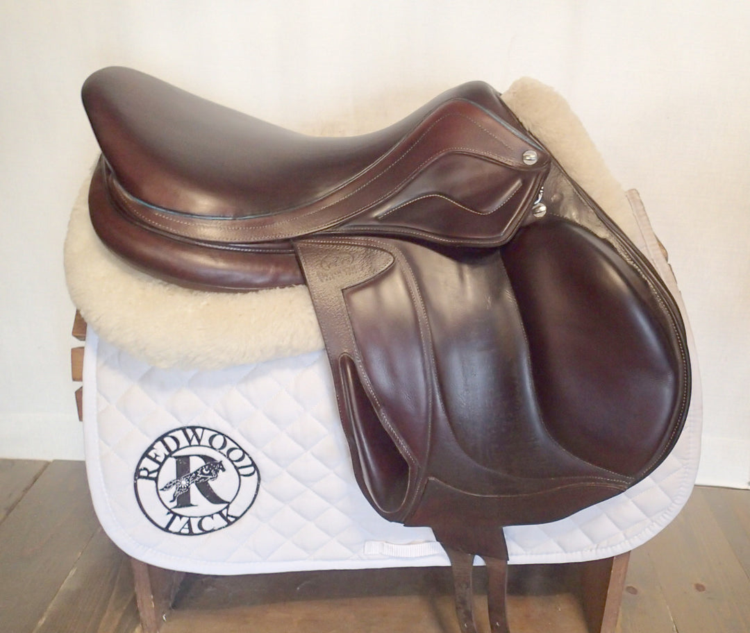 17.5" Devoucoux Chiberta Lab Monoflap Saddle - Full Buffalo - 2017 - 2A Flaps - 5" dot to dot