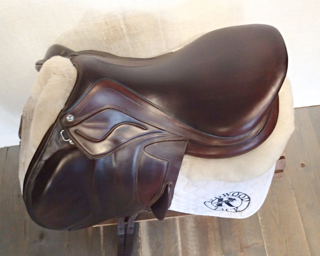 17.5" Devoucoux Chiberta Lab Monoflap Saddle - Full Buffalo - 2017 - 2A Flaps - 5" dot to dot