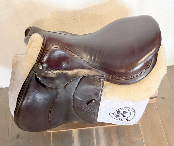 17.5" Voltaire Palm Beach Saddle - Full Buffalo - 2022 - 3AA Flaps - 4.75" dot to dot - Pro Panels (505)