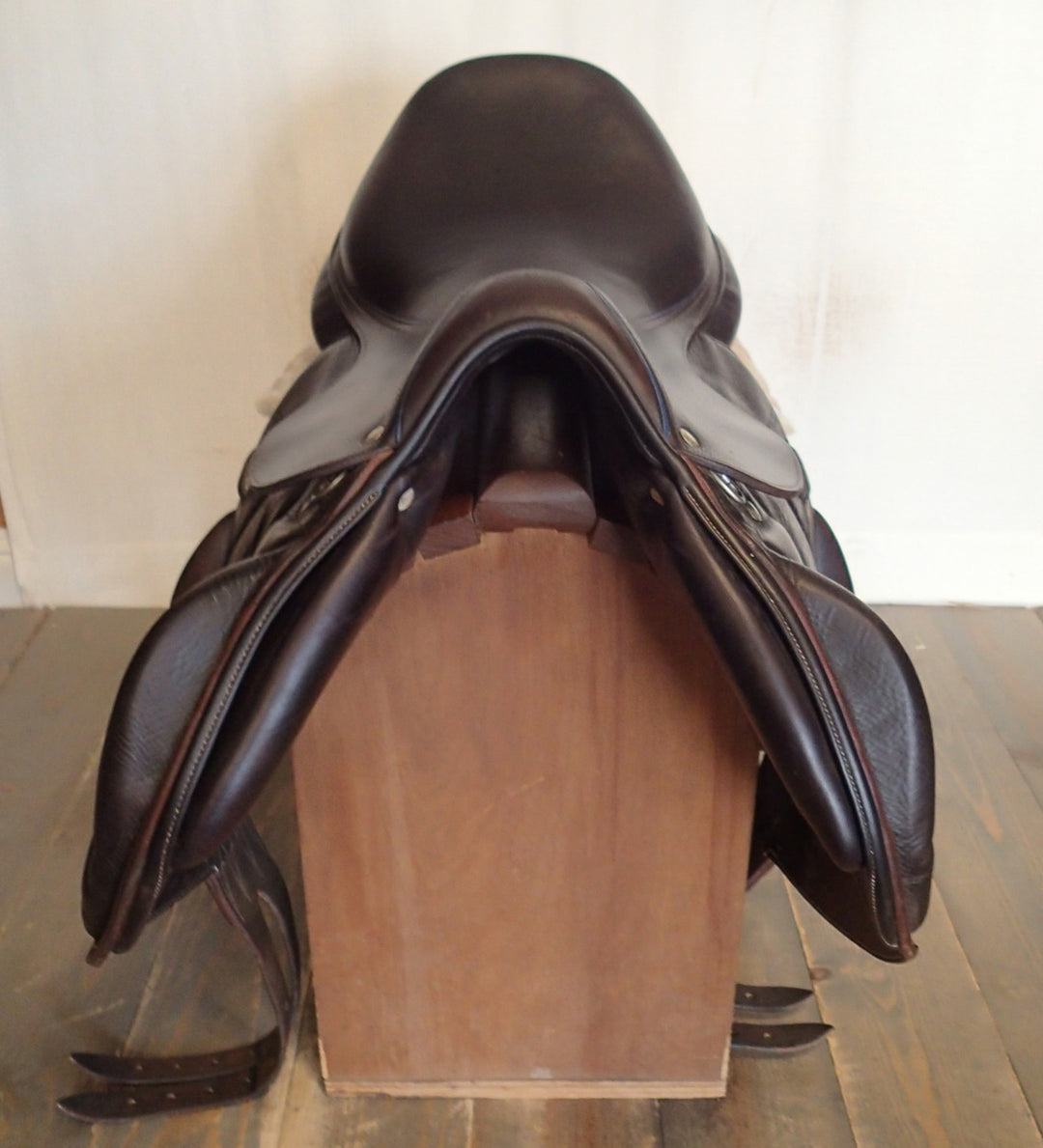 17" Devoucoux Chiberta Monoflap Saddle - Full Buffalo - 2015 - 2A Flaps - D3D - 5" dot to dot