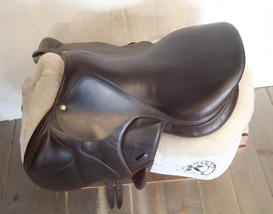 17" Devoucoux Chiberta Monoflap Saddle - Full Buffalo - 2015 - 2A Flaps - D3D - 5" dot to dot