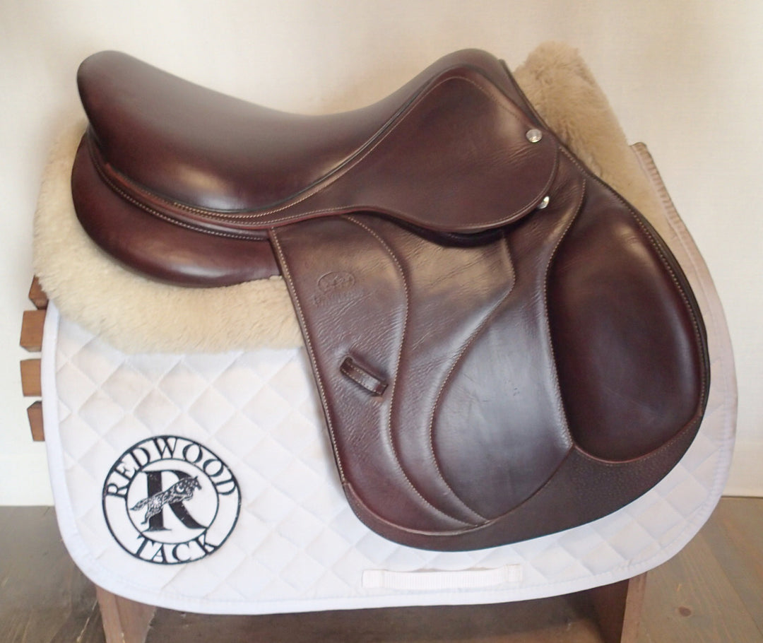 16.5" Devoucoux Biarritz O Saddle - Full Buffalo - 2017 - 1 Flaps - D3D - 4.75" dot to dot