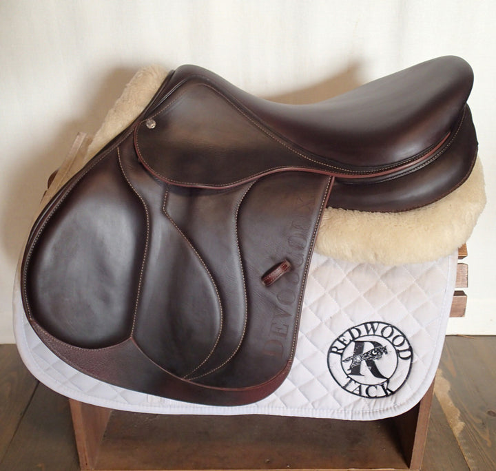18" Devoucoux Biarritz O Saddle - Full Buffalo - 2023 - 3AAR Flaps - 4.5" dot to dot