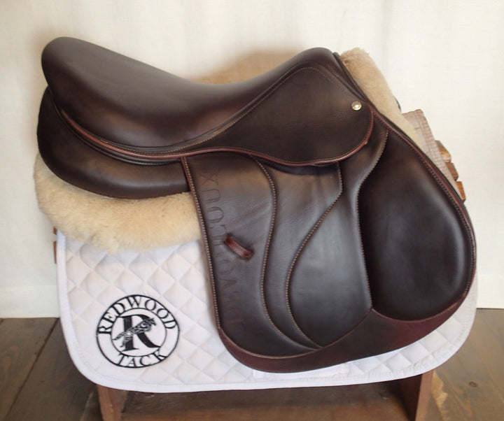 18" Devoucoux Biarritz O Saddle - Full Buffalo - 2023 - 3AAR Flaps - 4.5" dot to dot