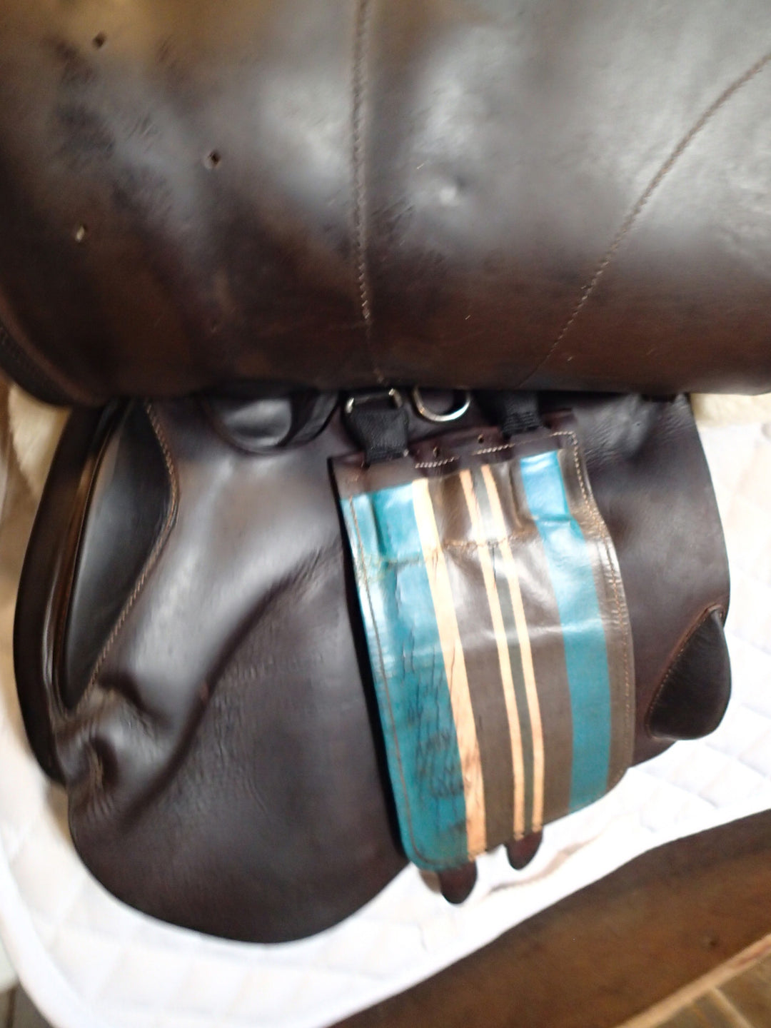 17.5 Voltaire Palm Beach Saddle - Full Buffalo - 2014 - 3AA Flaps - 4.75" dot to dot - Pro Panels