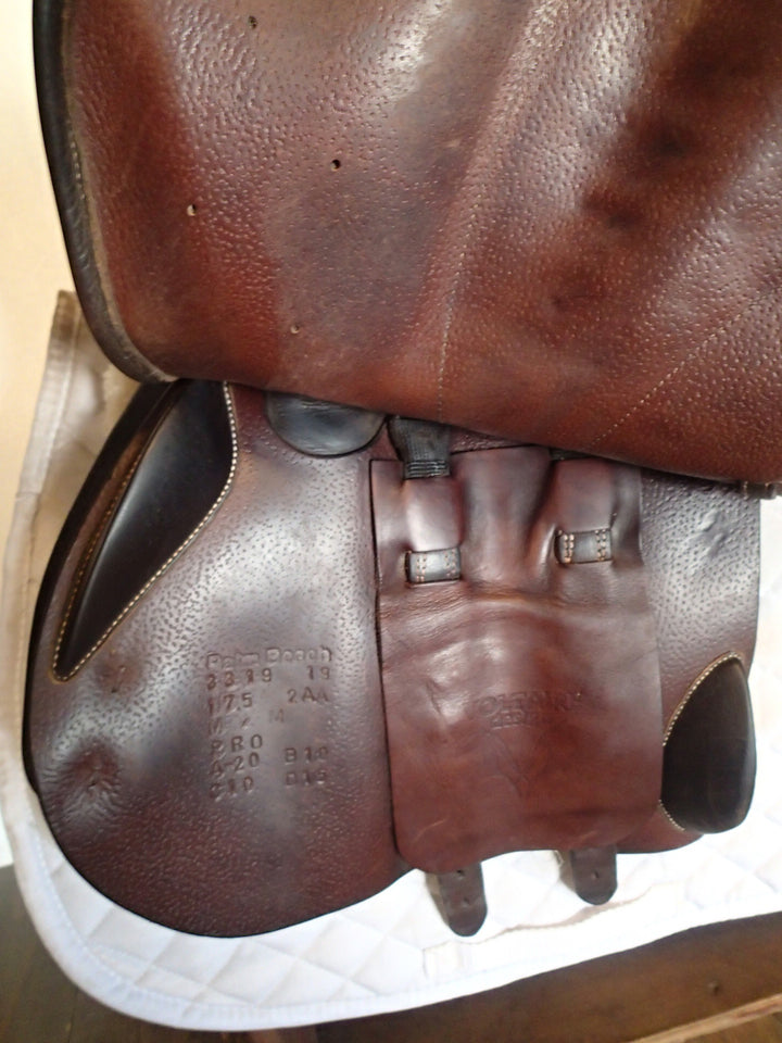 17.5" Voltaire Palm Beach Saddle - Full Buffalo - 2019 - 2AA Flaps - 4.75" dot to dot - Pro Panels