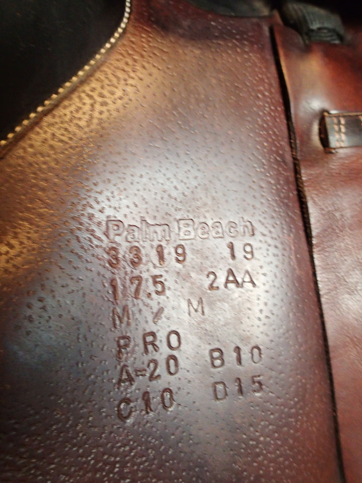17.5" Voltaire Palm Beach Saddle - Full Buffalo - 2019 - 2AA Flaps - 4.75" dot to dot - Pro Panels