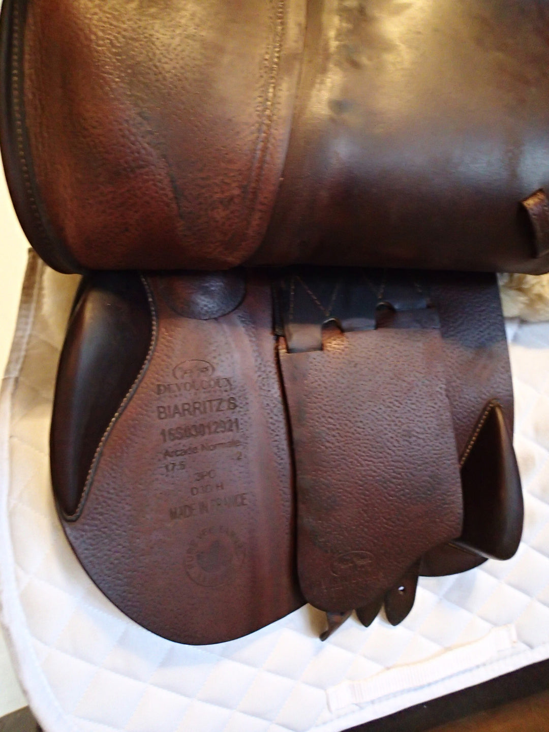 17.5" Devoucoux Biarritz S Saddle - 2016 - 2 Flaps - 4.75" dot to dot