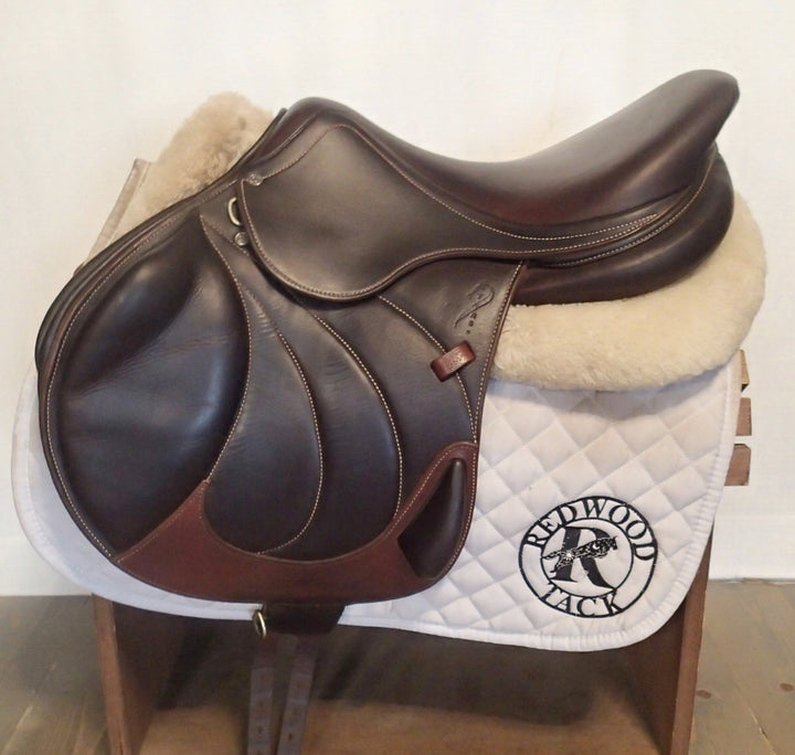 17.5" Antares Connexion Monoflap Saddle - Full Buffalo - 2022 - 3AA Flaps - 5" dot to dot