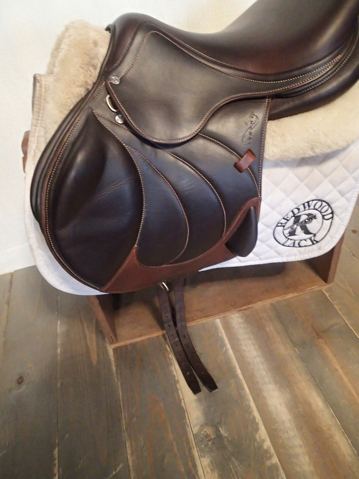17.5" Antares Connexion Monoflap Saddle - Full Buffalo - 2022 - 3AA Flaps - 5" dot to dot