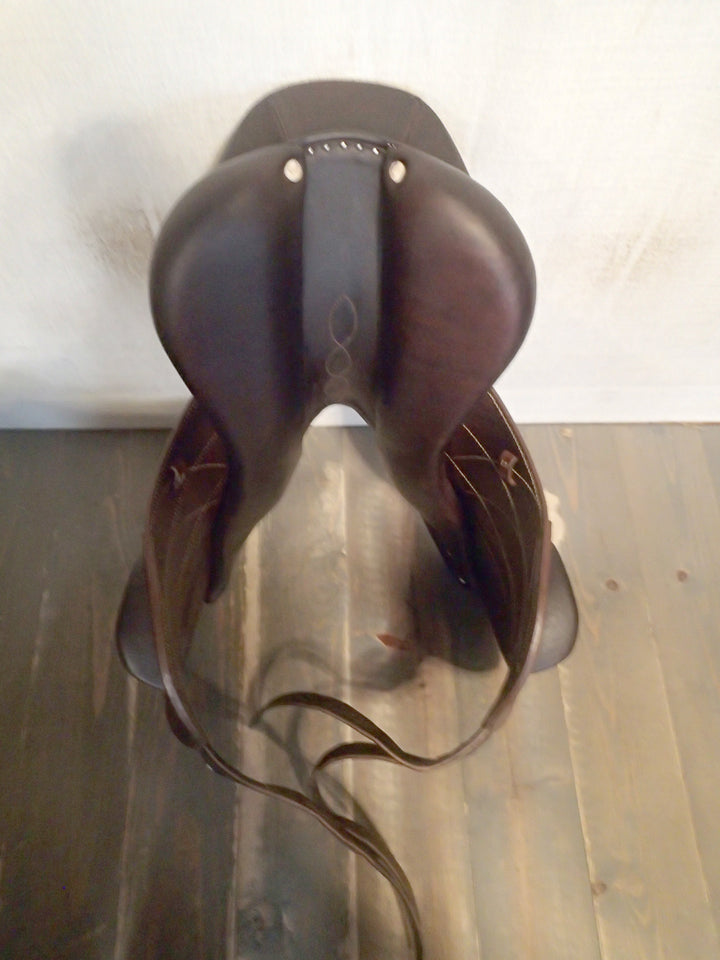 17.5" Antares Connexion Monoflap Saddle - Full Buffalo - 2022 - 3AA Flaps - 5" dot to dot