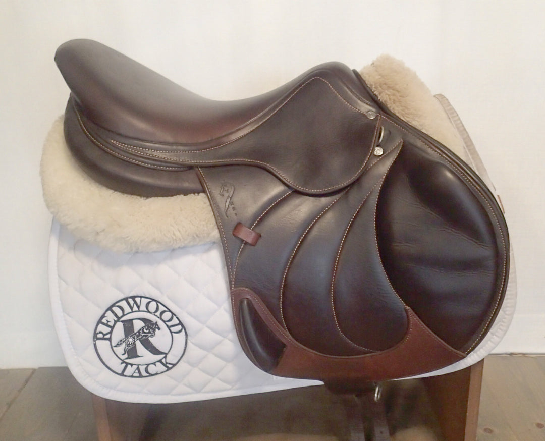 17.5" Antares Connexion Monoflap Saddle - Full Buffalo - 2022 - 3AA Flaps - 5" dot to dot