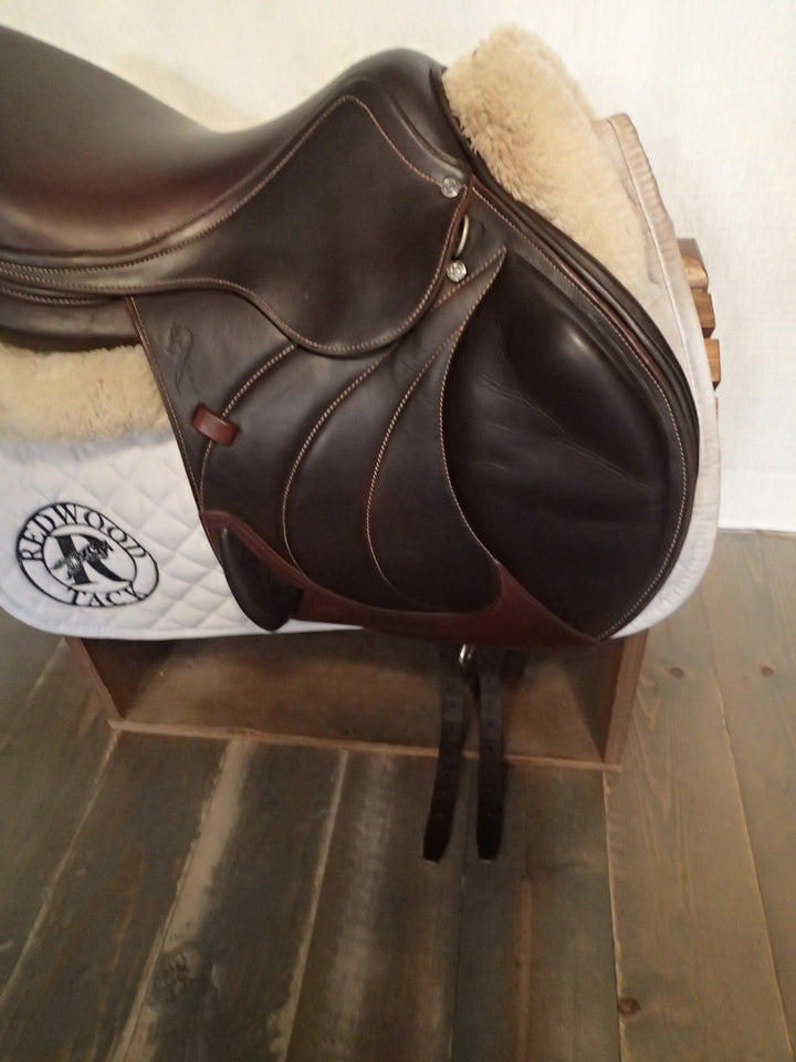 17.5" Antares Connexion Monoflap Saddle - Full Buffalo - 2022 - 3AA Flaps - 5" dot to dot