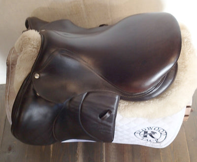16.5" Voltaire Palm Beach Saddle - Full Buffalo - 2016 - 1A Flaps - 5" dot to dot - FIN Panels