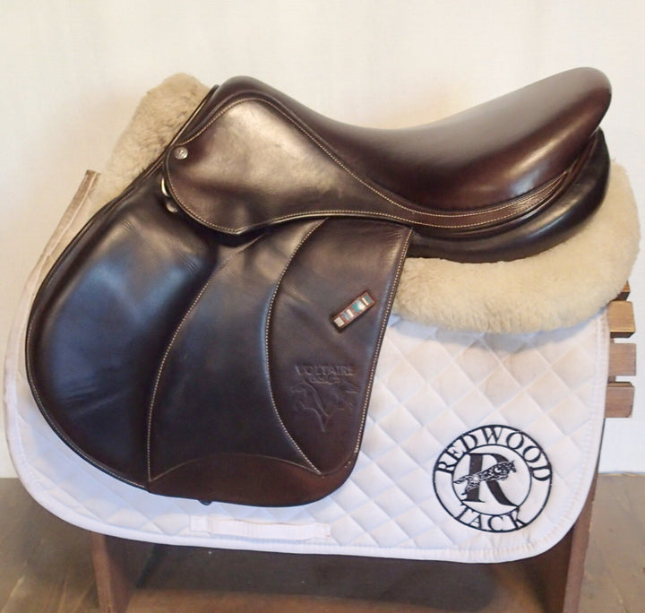 17.5" Voltaire Palm Beach Saddle - Full Buffalo - 2017 - 2A Flaps - 4.75" dot to dot - FIN Panels