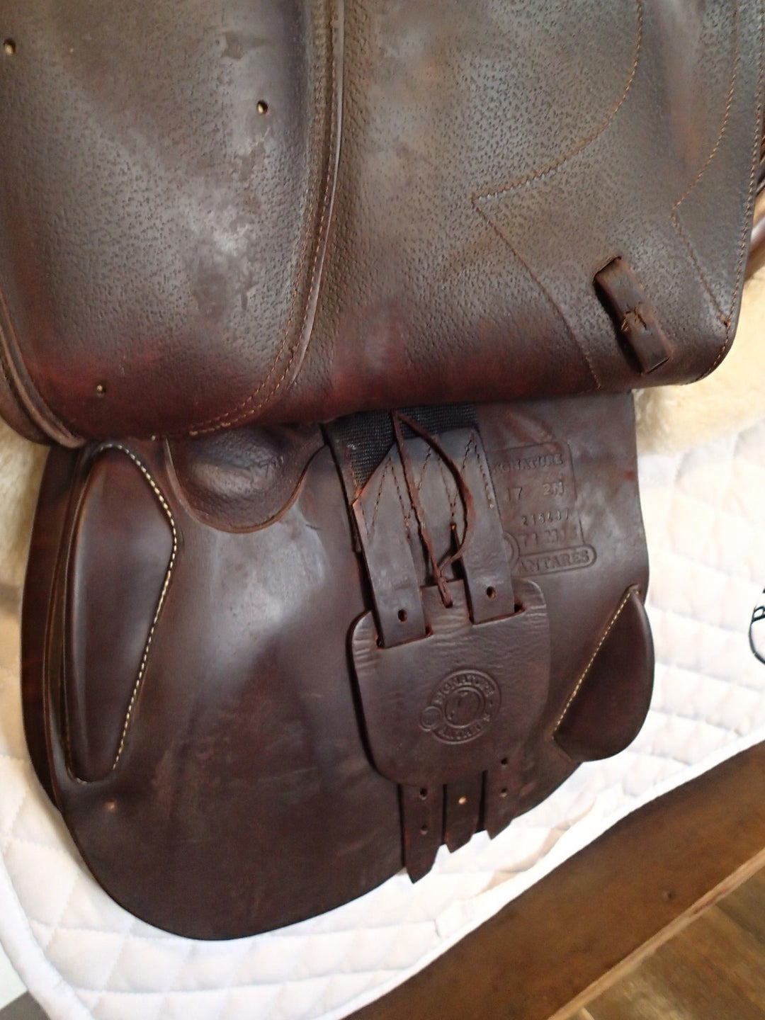 17" Antares Signature Saddle - Full Calfskin - 2021 - 2N Flaps - 4.5" dot to dot