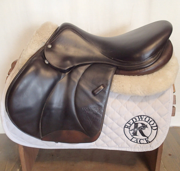 17.5" Voltaire Palm Beach Saddle - Full Buffalo - 2017 - 2A Flaps - 4.75" dot to dot - FIN Panels