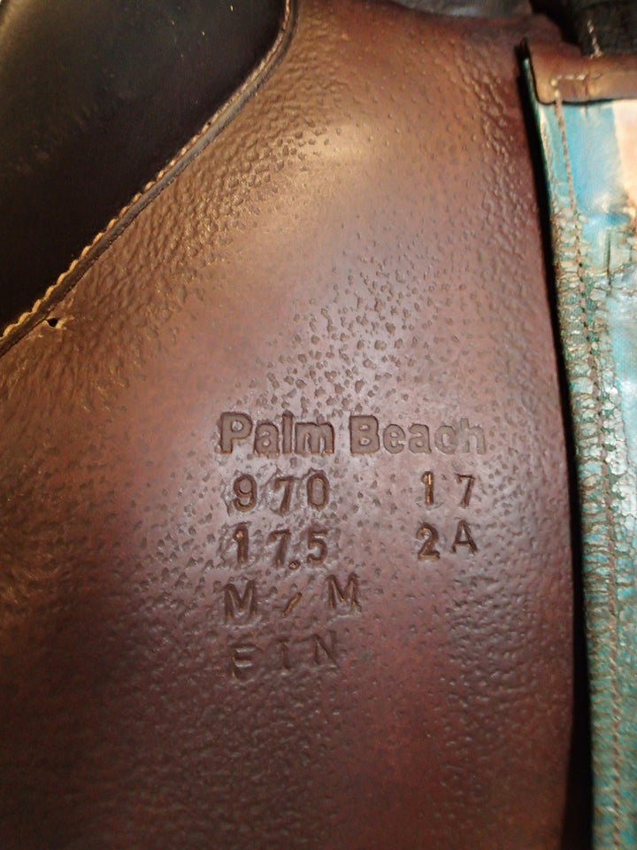 17.5" Voltaire Palm Beach Saddle - Full Buffalo - 2017 - 2A Flaps - 4.75" dot to dot - FIN Panels