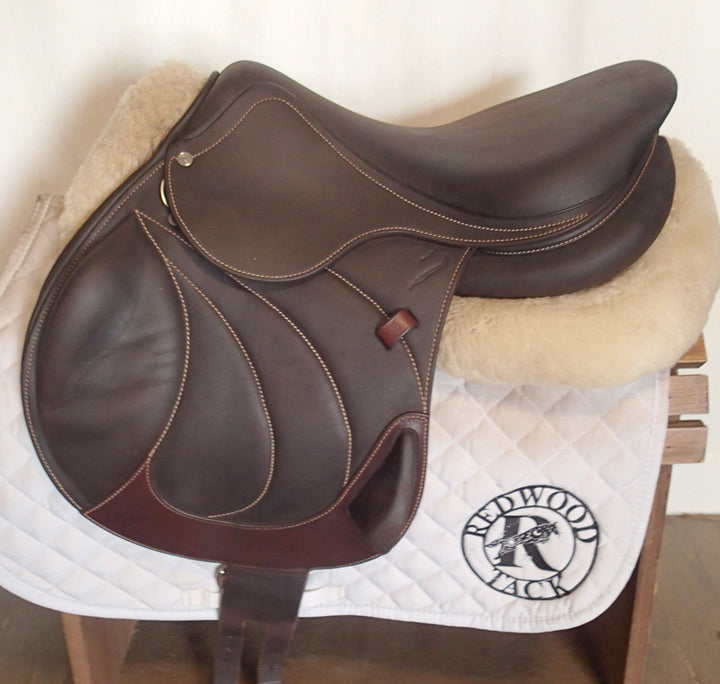 17" Antares Contact Monoflap Saddle - Full Buffalo - 2024 - 2N Flaps - 4.5" dot to dot