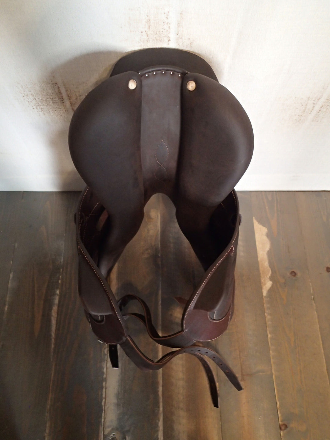 17" Antares Contact Monoflap Saddle - Full Buffalo - 2024 - 2N Flaps - 4.5" dot to dot
