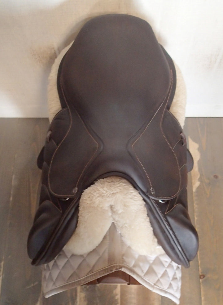 17" Antares Contact Monoflap Saddle - Full Buffalo - 2024 - 2N Flaps - 4.5" dot to dot