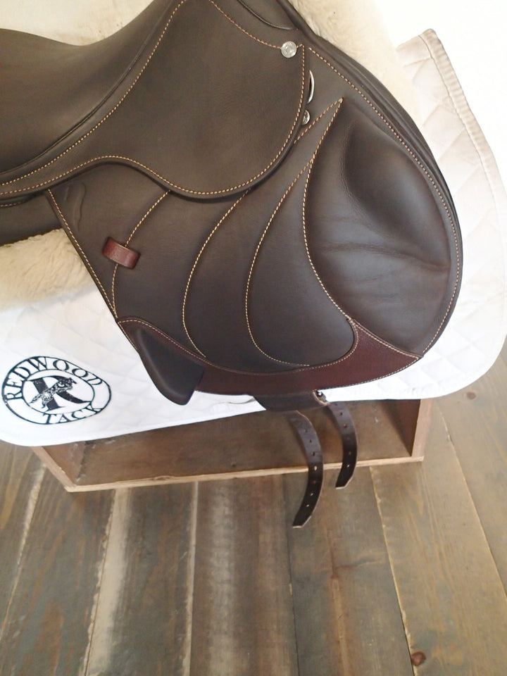 17" Antares Contact Monoflap Saddle - Full Buffalo - 2024 - 2N Flaps - 4.5" dot to dot