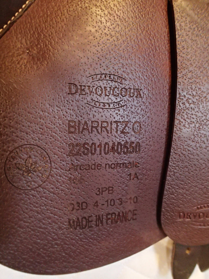 16.5" Devoucoux Biarritz O Saddle - Full Buffalo - 2022 - 1A Flaps - 5" dot to dot