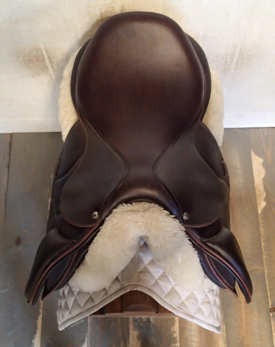 16.5" Devoucoux Biarritz O Saddle - Full Buffalo - 2022 - 1A Flaps - 5" dot to dot