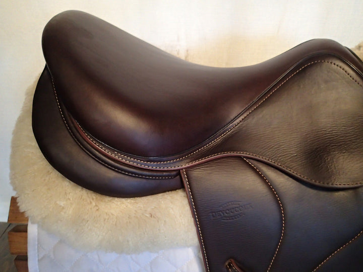 16.5" Devoucoux Biarritz O Saddle - Full Buffalo - 2022 - 1A Flaps - 5" dot to dot