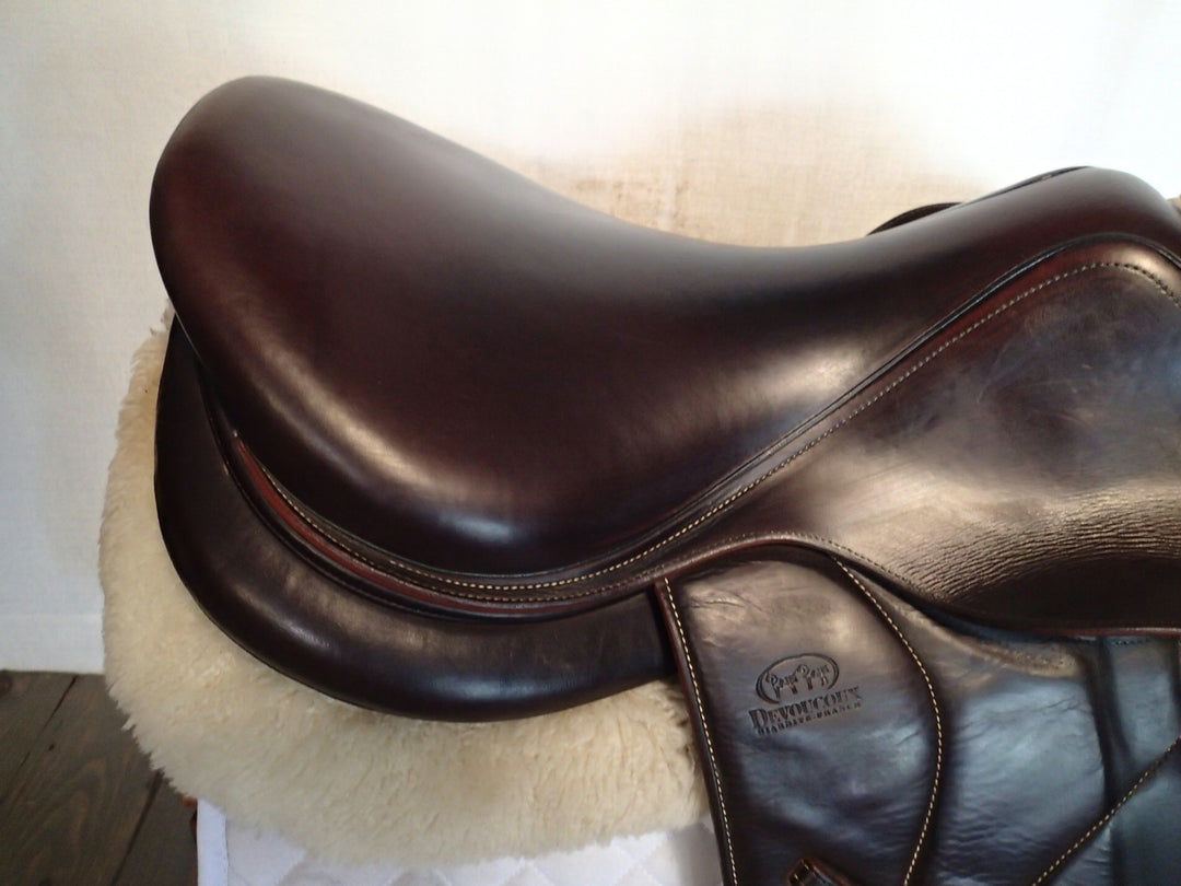 17.5" Devoucoux Biarritz O Saddle - Full Buffalo - 2019 - 2AB Flaps - D3D - 5" dot to dot